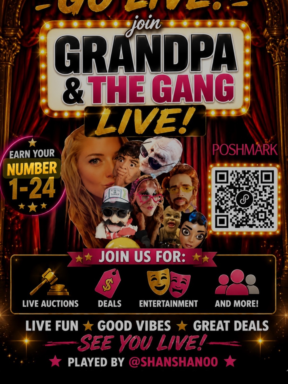 Fridays 420pm🎉 EARN ya number 1–24 • CHAT PICKS THE ENVELOPE! - Picture 1 of 8